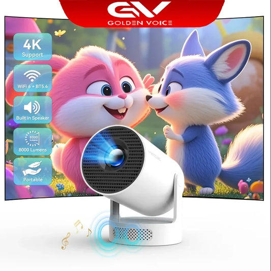 Mini Portable Projector HY300 Ultra HD 4K 720P Android 11