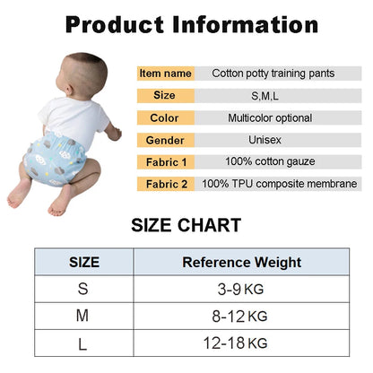 Baby Reusable Diapers Panties Potty Training Pants For Children