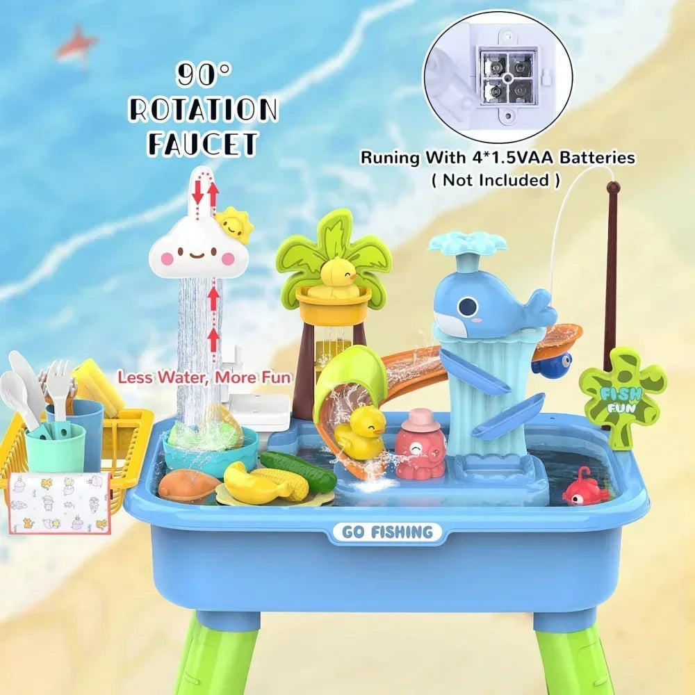 Kids Play Sink with Running Water & Electric Faucet