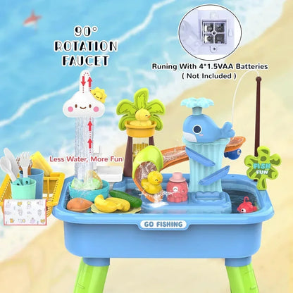 Kids Play Sink with Running Water & Electric Faucet