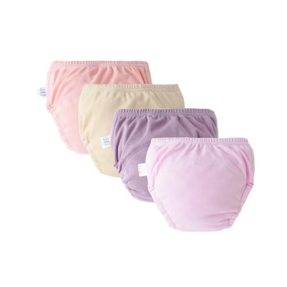 4PCS Baby Waterproof Diapers Pee Shorts Underwears Reusable Soft Ecological Cotton Toddler Potty Training Pants For Boys Girls