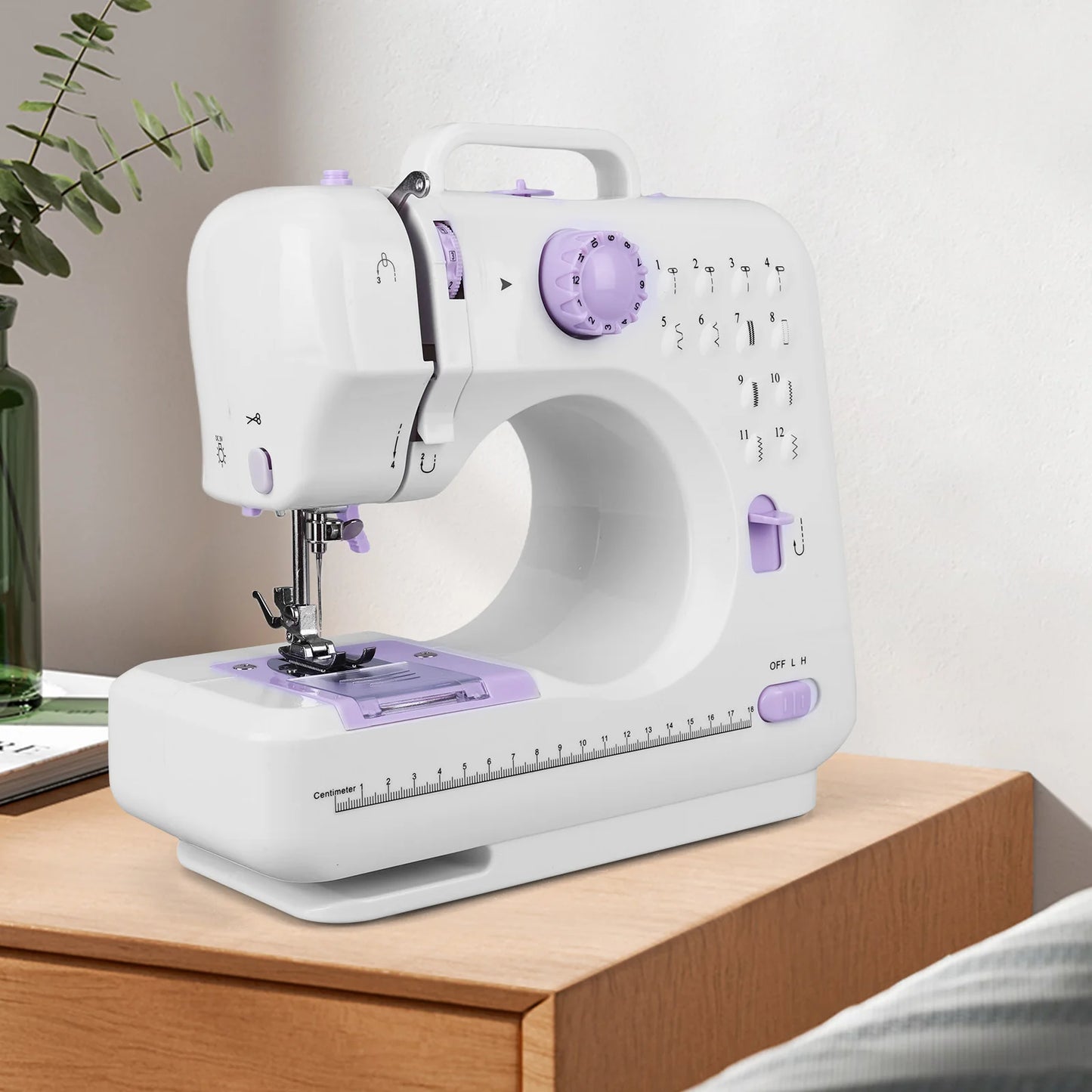 APWIKOGER 505A Portable Sewing Machine for Beginners | 12 Stitch Patterns with Foot Pedal