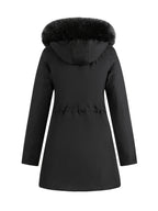 Women's Hooded Fleece | Mid-Long Windproof Coat