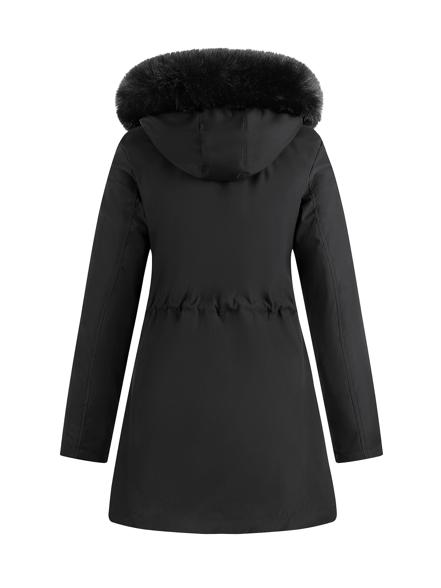 Women's Hooded Fleece | Mid-Long Windproof Coat