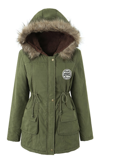 Women heavy duty hooded winter coat