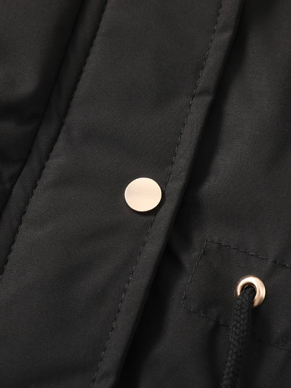 Women's Hooded Fleece | Mid-Long Windproof Coat