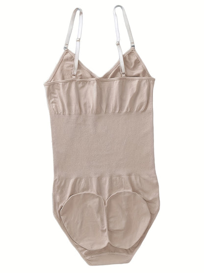 Women's Slimming Bodysuit - Boat Neck Shapewear with Snap Crotch