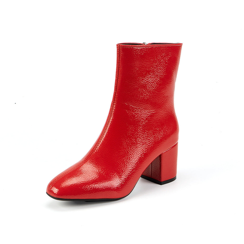 High Heels Short Boots Women's Mid-Calf