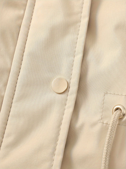 Women's Hooded Fleece | Mid-Long Windproof Coat