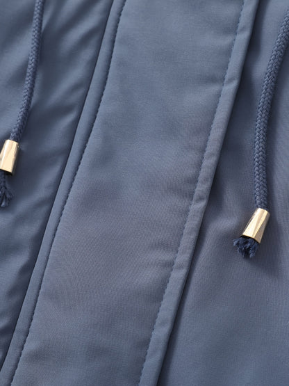 Women's Hooded Fleece | Mid-Long Windproof Coat