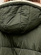 Women's Fleece-Lined Hooded Jacket | Long Winter Coat with Zipper Closure
