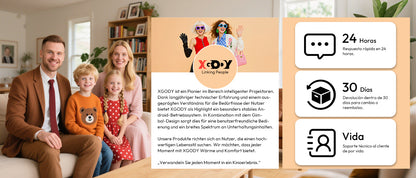 XGODY Gimbal Projector: 720P HD Smart Android Cinema