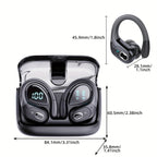 Aptkdoe 75H Sport Earbuds with ENC Noise Cancellation & LED Power Display