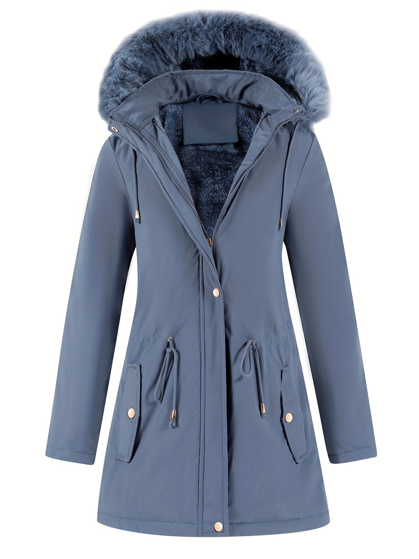 Women's Hooded Fleece | Mid-Long Windproof Coat