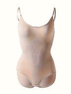 Women's Slimming Bodysuit - Boat Neck Shapewear with Snap Crotch