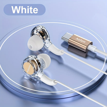 Transparent Wired Earbuds - HD Gaming & Sports Earphones, Secure Fit, Sweat-Resistant