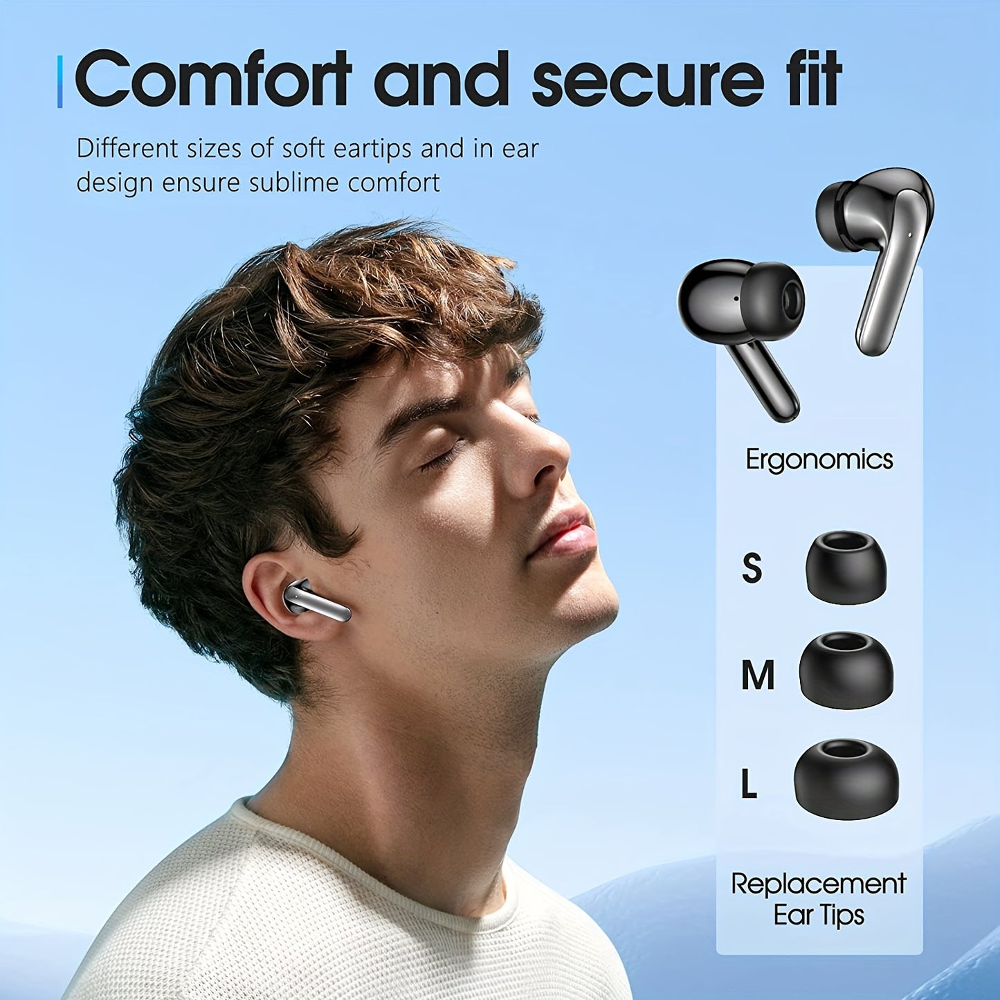 5.3 Bluetooth Earbuds | 30H Battery, 13mm Speakers, All-Mode Compatibility