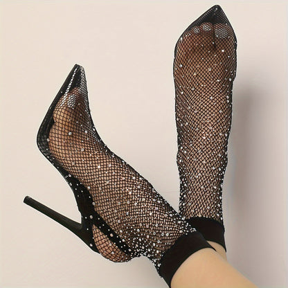 Women's Rhinestone Decor Stiletto Heels