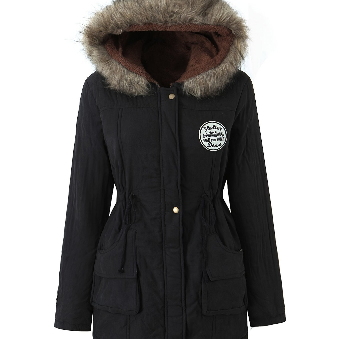 Women heavy duty hooded winter coat