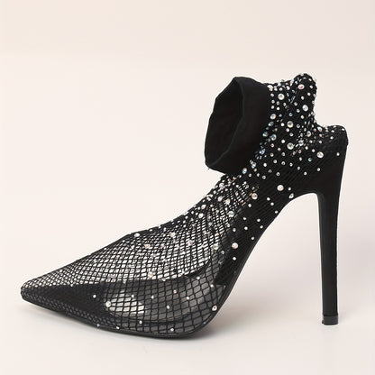 Women's Rhinestone Decor Stiletto Heels