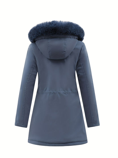 Women's Hooded Fleece | Mid-Long Windproof Coat