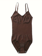 Women's Slimming Bodysuit - Boat Neck Shapewear with Snap Crotch
