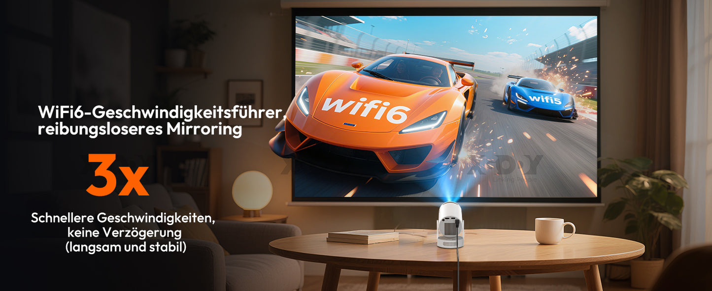 XGODY Gimbal Projector: 720P HD Smart Android Cinema