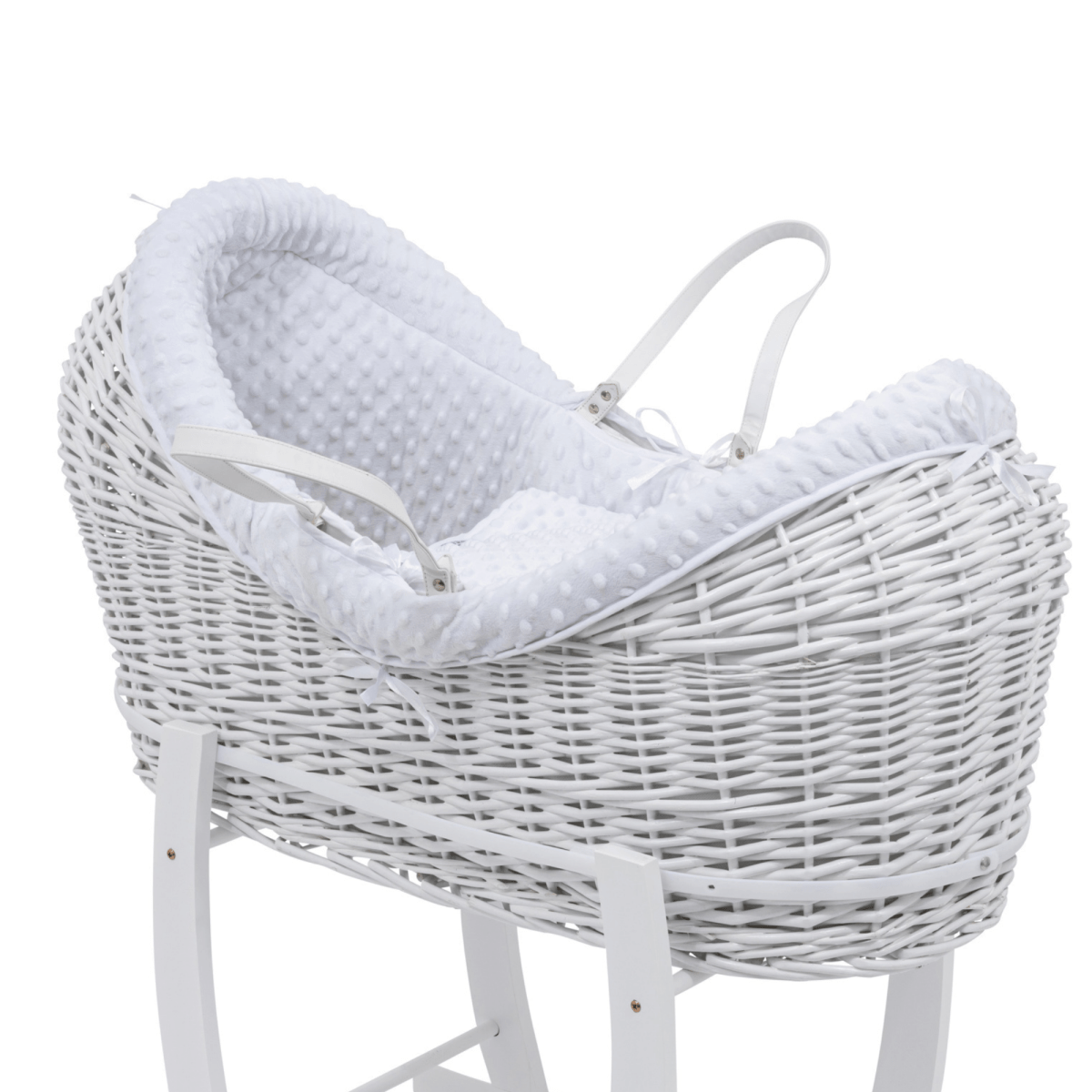 Pod White Dimple Moses Basket Bedding Set