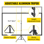 110" Portable Tripod Projector Screen | 4K HD &amp; 160° Viewing Angle