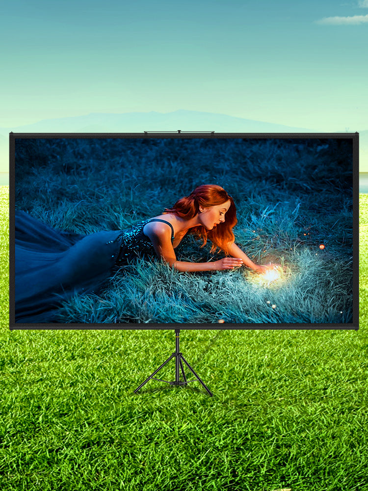 110" Portable Tripod Projector Screen | 4K HD &amp; 160° Viewing Angle