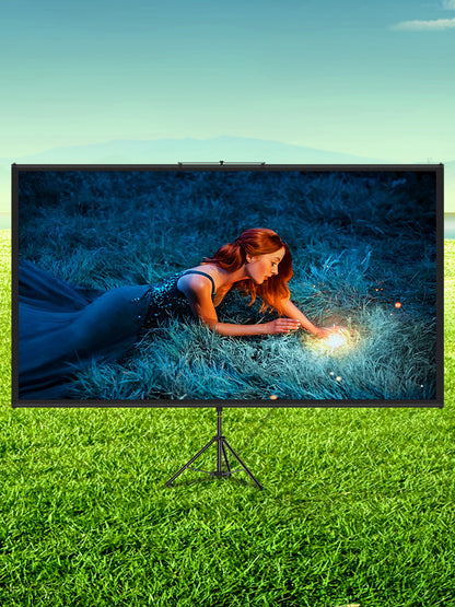 110" Portable Tripod Projector Screen | 4K HD &amp; 160° Viewing Angle